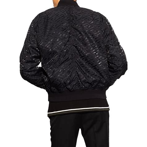 versace reversible bomber jacket|VERSACE Reversible Printed Satin Bomber Jacket for Men .